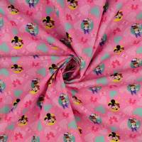 Baumwolle Popeline Minnie Mouse & Daisy Duck auf Pink Oeko-Tex Standard 100 (1m/12,-€ ) Bild 1