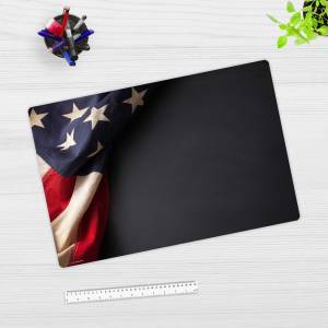 Schreibtischunterlage – Amerika Flagge USA – 60 x 40 cm – Schreibunterlage aus erstklassigem Premium Vinyl – Made in Ger Bild 3