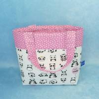 Kindertasche mit süßen Pandabären | Kindergartentasche | Kita Tasche | Osterkörbchen Bild 1
