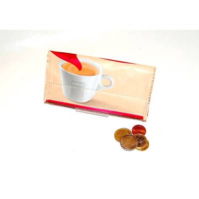 Trash Cash Kaffeeportemonnaie Lavazza Crema mit rot