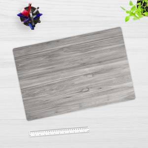 Schreibtischunterlage – Graue Holzmaserung – 60 x 40 cm – Schreibunterlage aus erstklassigem Premium Vinyl – Made in Ger Bild 3
