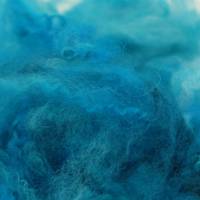 100 Gramm  lockige, türkisfarbene Wolle vom Wensleydale, Spinnen, Filzen, Basteln Bild 2