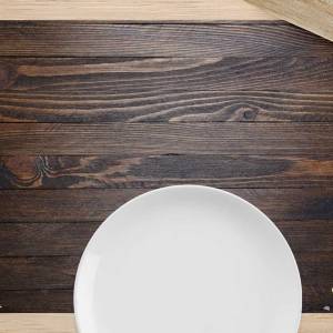 Tischsets I Platzsets abwaschbar - Holz dunkelbraun - 4 Stück - 44 x 32 cm - rutschfeste Tischdekoration Made in Germany Bild 3