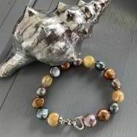 Traumhaft schönes handgefertigtes echtes Perlenarmband mit Echt Silber Herz Verschluss,Brautschmuck,echtes Perlenarmband Bild 6