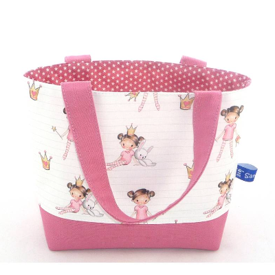 Kindertasche mit niedlichen kleinen Prinzessinnen  / Kindergartentasche / Kita Tasche / Osterkörbchen