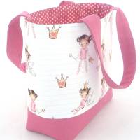Kindertasche mit niedlichen kleinen Prinzessinnen  / Kindergartentasche / Kita Tasche / Osterkörbchen Bild 4