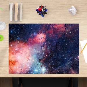 Schreibtischunterlage – Entfernte Galaxie – 60 x 40 cm – Schreibunterlage für Kinder aus erstklassigem Premium Vinyl – M Bild 1