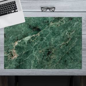 Schreibtischunterlage – Grüner Marmor natur– 60 x 40 cm – Schreibunterlage aus erstklassigem Premium Vinyl – Made in Ger Bild 1