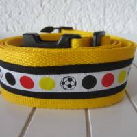 Koffergurt - Kofferband - Fußball Deutschland - gelb Bild 1