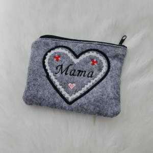 Schlüsseltasche aus Filz Mama Geldtasche Tasche Vatertag Bild 5