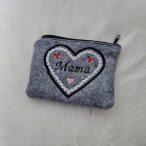 Schlüsseltasche aus Filz Mama Geldtasche Tasche Vatertag Bild 6