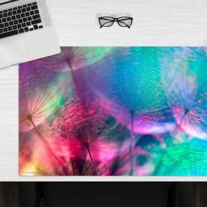 Schreibtischunterlage –  Pusteblume im bunten Farbspiel – 60 x 40 cm – Schreibunterlage aus erstklassigem Premium Vinyl Bild 1