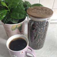 Vorratsglas mit Holzdeckel mit Gravur ~Fresh Coffee~ Bild 2