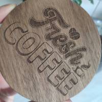 Vorratsglas mit Holzdeckel mit Gravur ~Fresh Coffee~ Bild 6