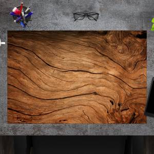 Schreibtischunterlage – Rustikales Holz Landhausromantik – 60 x 40 cm – Schreibunterlage aus erstklassigem Premium Vinyl Bild 1