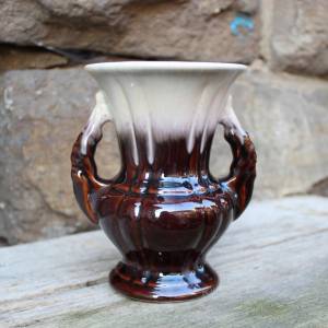 Vase 18,5 cm Amphore Henkelvase Laufglasur Keramik Art Deco 30er Jahre Bild 1