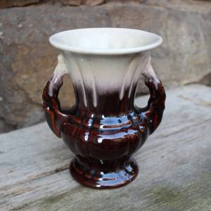 Vase 18,5 cm Amphore Henkelvase Laufglasur Keramik Art Deco 30er Jahre Bild 2