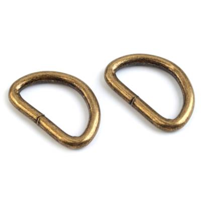 Altmessing Halbrund Ring Halbrunde D Ringe 10 St D-Ringe 30mm x 22 x 3,8 Stahl 