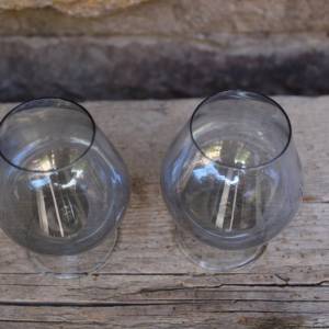 2 Cognacschwenker Cognacgläser Gläser gelüstertes Glas Lauscha 60er 70er Jahre DDR GDR Bild 3