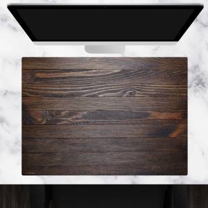 Schreibtischunterlage – Holzoptik dunkelbraun – 70 x 50 cm – Schreibunterlage aus erstklassigem Premium Vinyl – Made in Bild 1