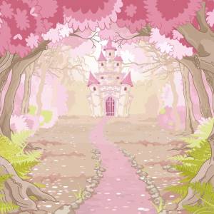 Schreibtischunterlage – Märchenschloss im rosa Zauberwald – 70 x 50 cm – Schreibunterlage aus erstklassigem Premium Viny Bild 2