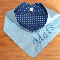 Halstuch für Kinder hellblau blau mit Namen personalisiert / Kinderhalstuch / Babyhalstuch Bild 1