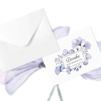 Danksagungskarten Lily , 12 Danke Karten mit Umschlag, Karten mit aquarellem Blumen Motiv, Danke nach Beerdigung Bild 2