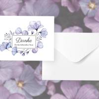 Danksagungskarten Lily , 12 Danke Karten mit Umschlag, Karten mit aquarellem Blumen Motiv, Danke nach Beerdigung Bild 7