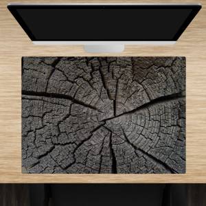 Schreibtischunterlage – Baumstumpf Holztextur – 70 x 50 cm – Schreibunterlage aus erstklassigem Premium Vinyl – Made in Bild 1