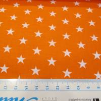 Baumwolle Carrie Sterne orange/weiß Oeko-Tex Standard 100(1m /9,00€) Bild 2