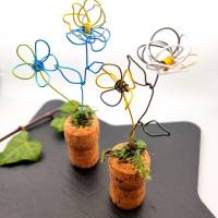 Blumenwiese Weinkorken Sektkorken Upcycling bunt mit Farbverlauf Bild 5