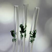 Glas-Trinkhalm - Frosch Bild 1
