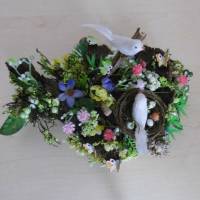 Frühling Ostern kleine Tischdeko - fröhliches Vogelgezwischter - Geschenkidee auch zum Muttertag Bild 6