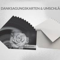 Danksagungskarten Rose, Danke Karten mit Umschlag, Karten mit Rose Motiv, Danke nach Beerdigung Bild 5