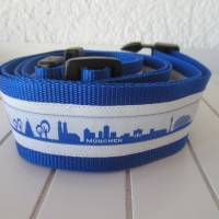 Koffergurt - Kofferband - München - blau weiß Bild 1