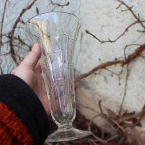 Trompetenvase Vase Glas Vintage Art Deco 30er 40er Jahre Bild 4