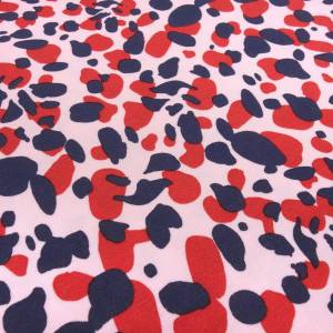 Stoff Modal Jersey Tupfen Flecken rosa rot blau Kleiderstoff Kinderstoff Bild 1