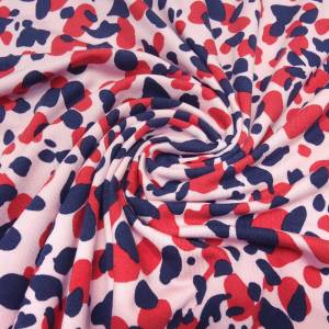 Stoff Modal Jersey Tupfen Flecken rosa rot blau Kleiderstoff Kinderstoff Bild 4