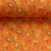 Baumwolle Yummy Food Orangen, orange by Swafing Oeko-Tex Standard 100 (1m/9 ,-€) Bild 3