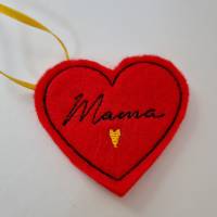 Herz-Anhänger MAMA in rot mit gelbem Herzchen von he-ART by helen hesse Bild 2