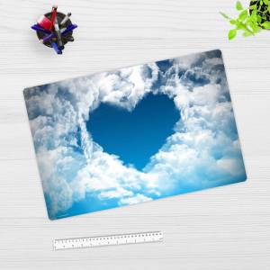 Schreibtischunterlage – Ein Herz aus Wolken – 60 x 40 cm – Schreibunterlage aus erstklassigem Premium Vinyl – Made in Ge Bild 4