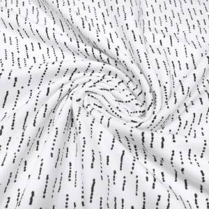 Stoff Baumwolle French Terry Sweatshirtstoffmit  Funky Stripes Streifen weiß schwarz Kleiderstoff Kinderstoff Bild 4