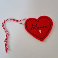 Herz-Anhänger MAMA in rot mit rosa Herzchen von he-ART by helen hesse Bild 2