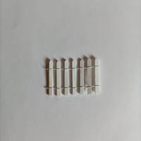 Miniatur Zaun, Flexibler Holzzaun, Miniatur Gartenzaun in Weiß Länge: ca. 8 cm Bild 1