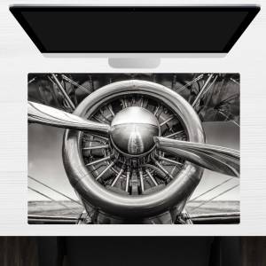 Schreibtischunterlage – Flugzeug Propeller – 70 x 50 cm – Schreibunterlage aus erstklassigem Premium Vinyl – Made in Ger Bild 1