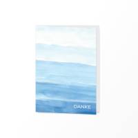 Danksagungskarten Meer 2, Danke Karten mit Umschlag, Karten mit aquarellem Meer Motiv, Danke nach Beerdigung Bild 4