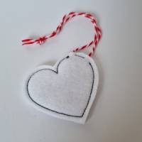 Herz-Anhänger DANKE in weiß mit rotem Herzchen - von he-ART by helen hesse Bild 4