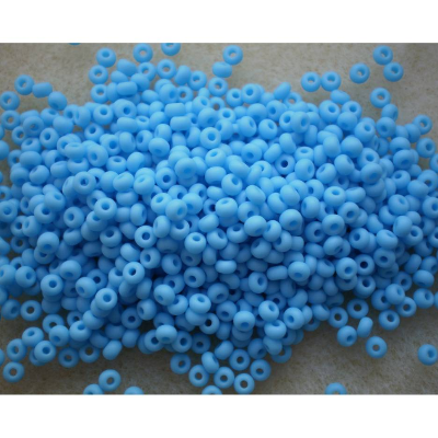 Hochwertige Glasperlen, Rocailles, 2,6 mm / 25 g * hellblau opak matt