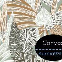 0,5m Canvas Leaves #2 salbei Bild 1