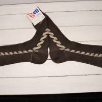 True Vintage 80er Herren Socken Bell Belinda Größe 41 42 43 44 Braun Beige Strümpfe Bild 2